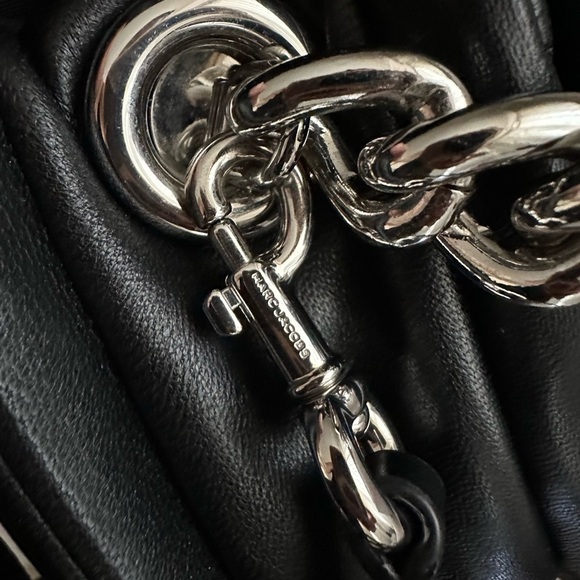 Marc Jacobs Quilted Smooth Leather Shoulder Crossbody Bag Black - Picture 10 of 15